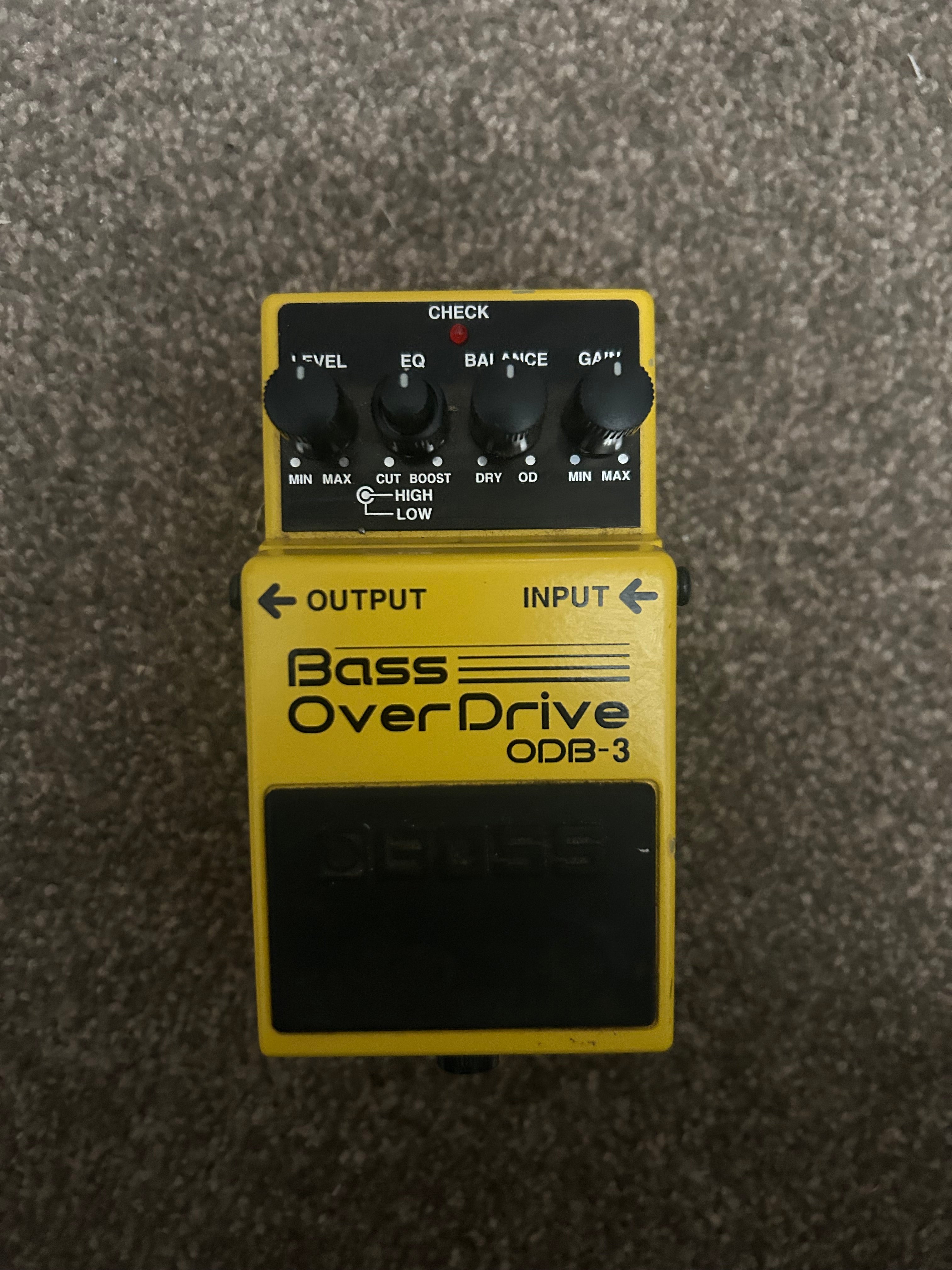 Boss ODB-3 Bass OverDrive (Silver Label) Yellow