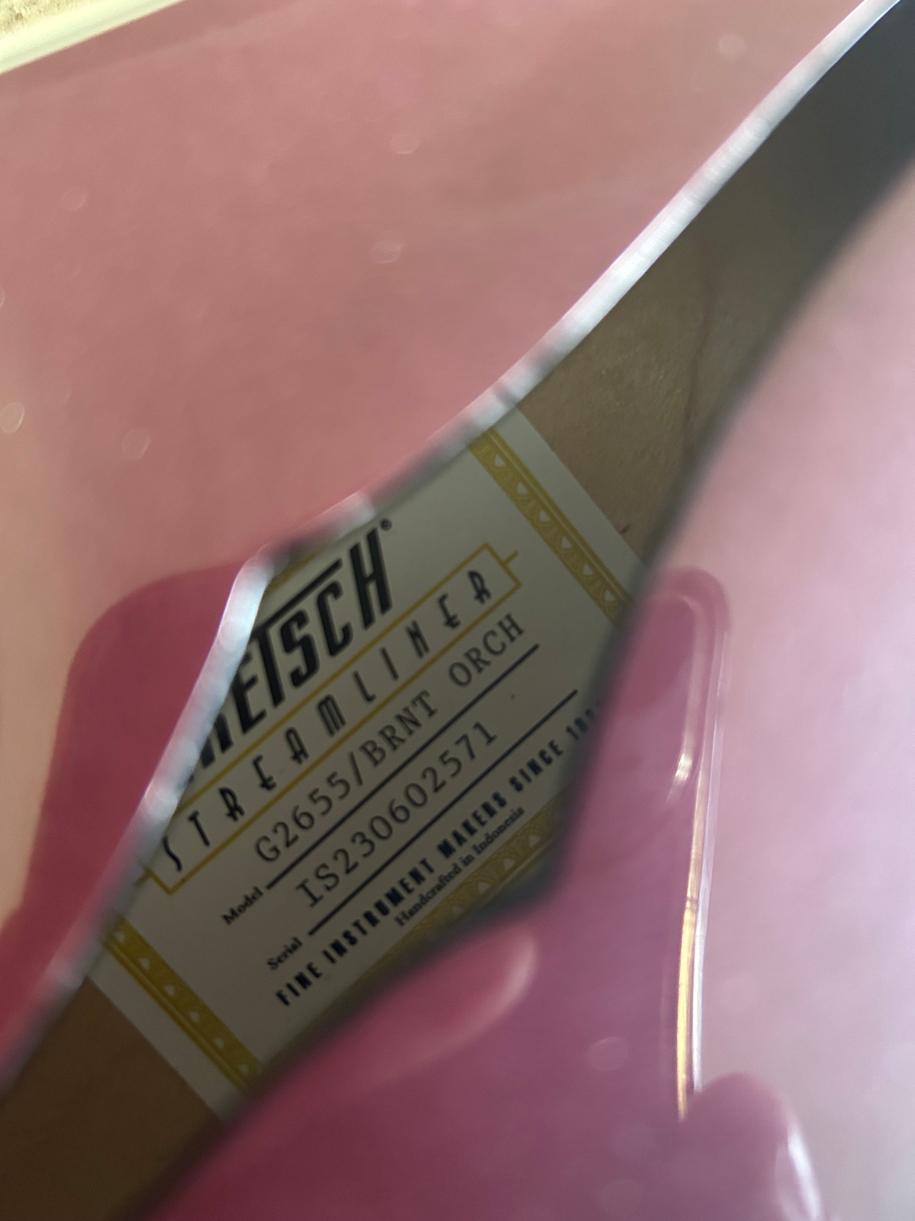 Gretsch G2655 Streamliner Center Block Jr. Double-Cut with V-Stoptail, BT-3S Pickups Burnt Orchid