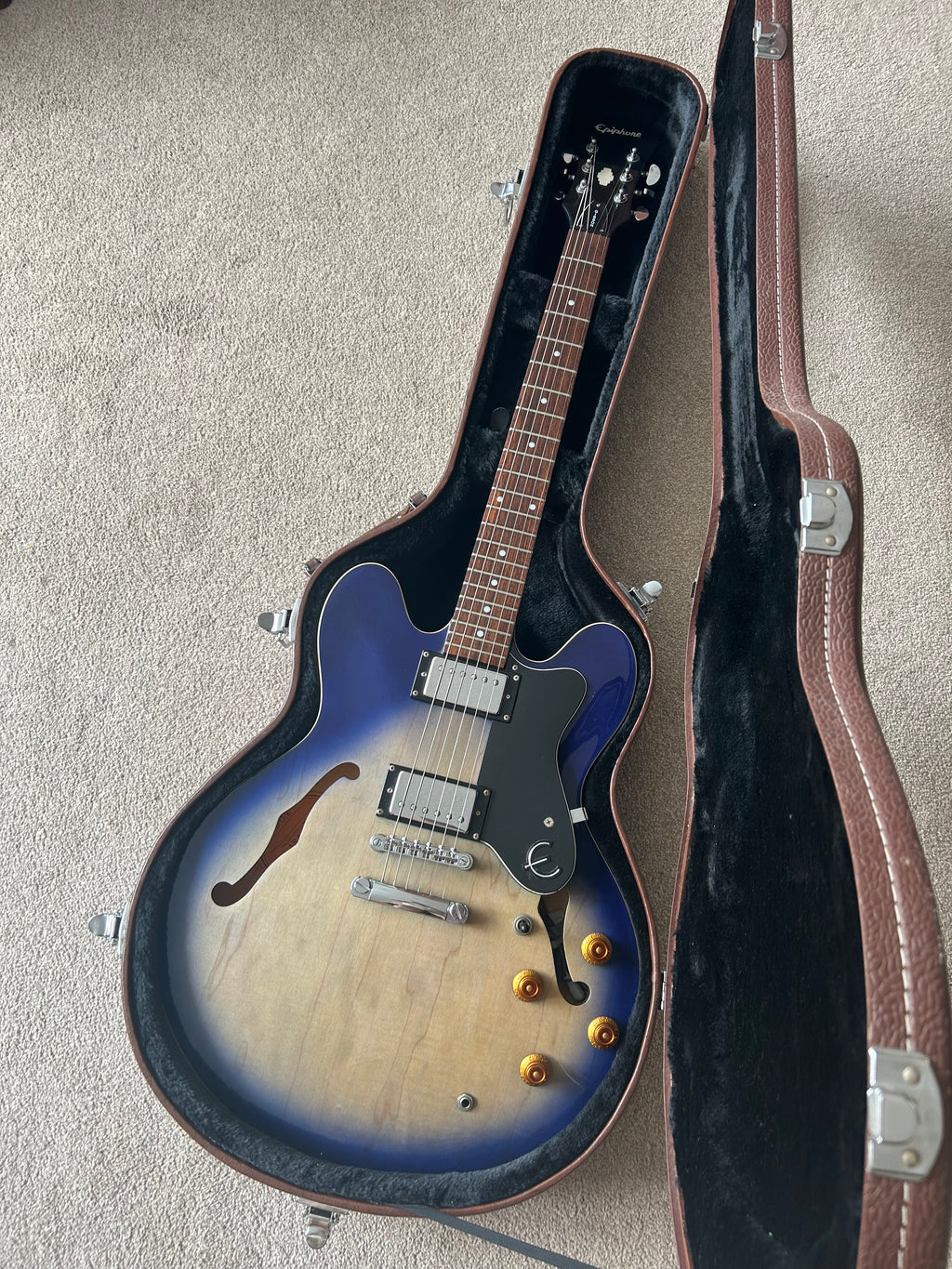 Epiphone 335 Dot MIK Blue Burst w Hardcase