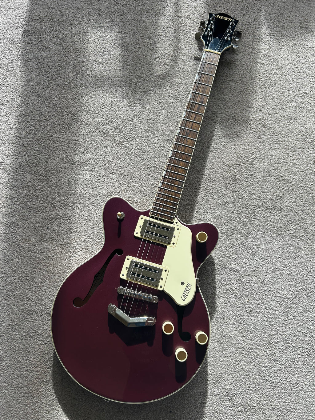 Gretsch G2655 Streamliner Center Block Jr Double Cut V-Stoptail Burnt Orchid