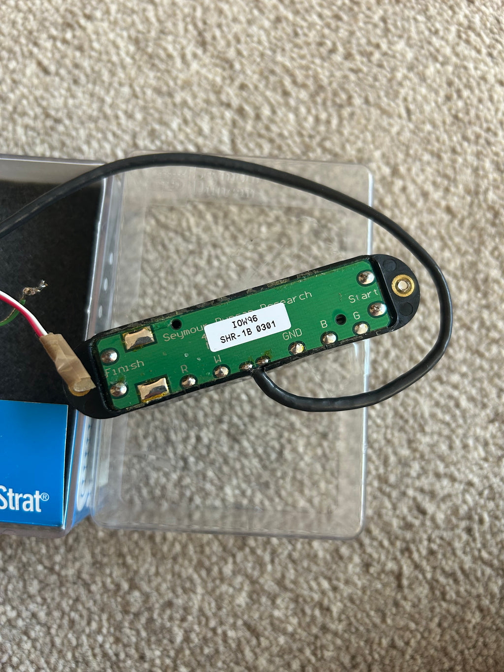 Seymour Duncan SHR-1b Hot Rails Strat Bridge Pickup Black