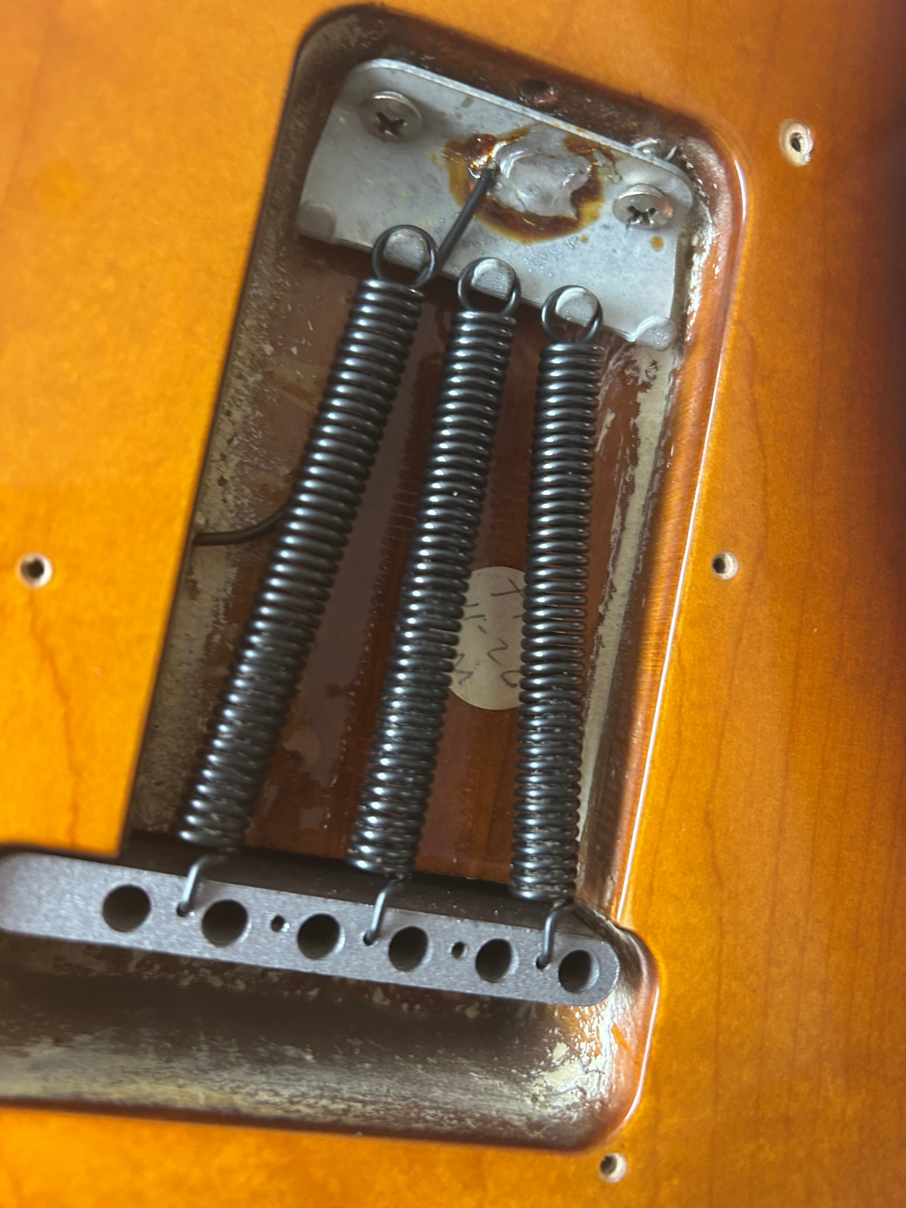 Fender Stratocaster 2000 American Standard Neck/ 1989 American Standard Body Sunburst w Bare Knuckle Pickups