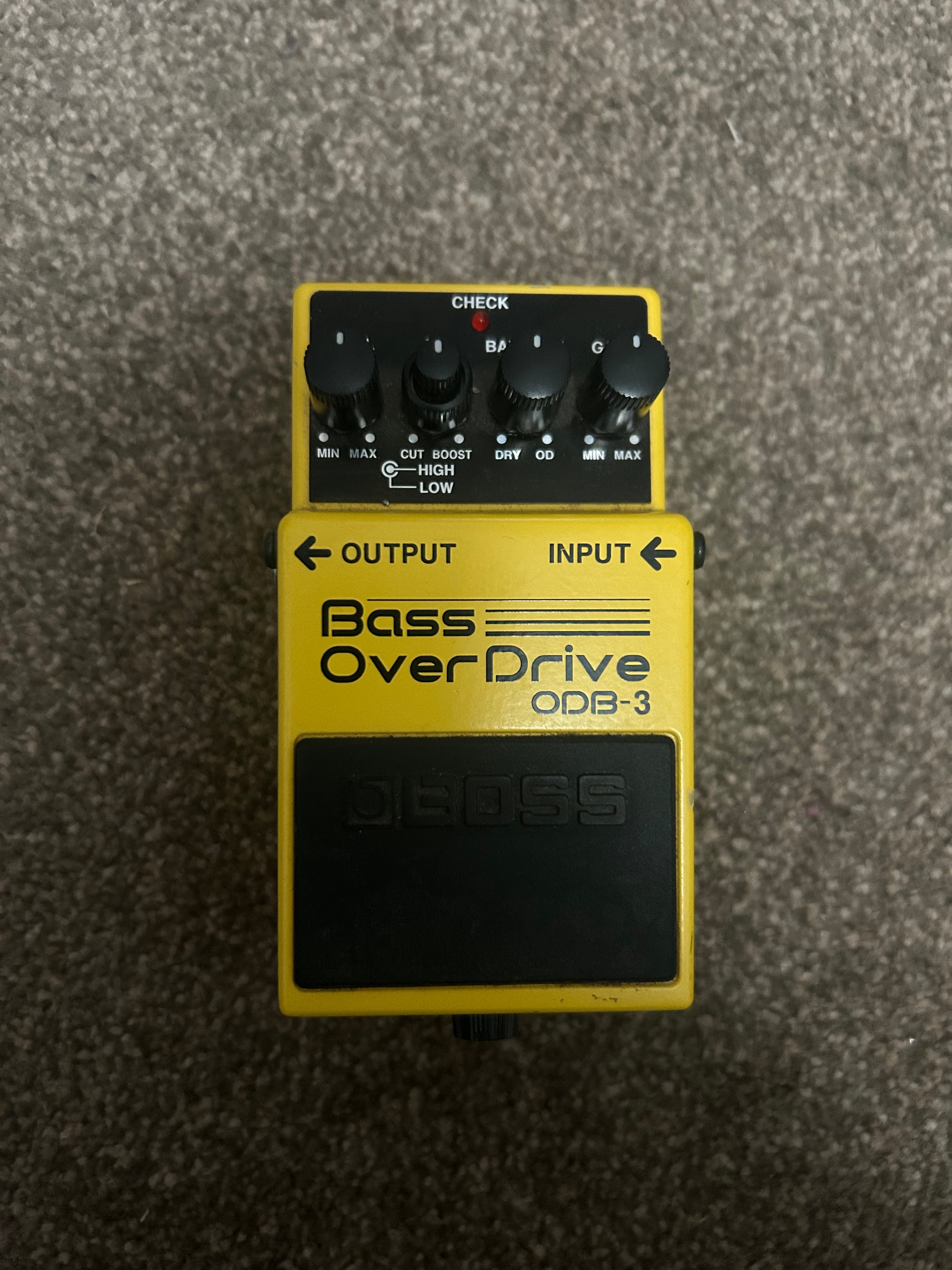 Boss ODB-3 Bass OverDrive (Silver Label) Yellow