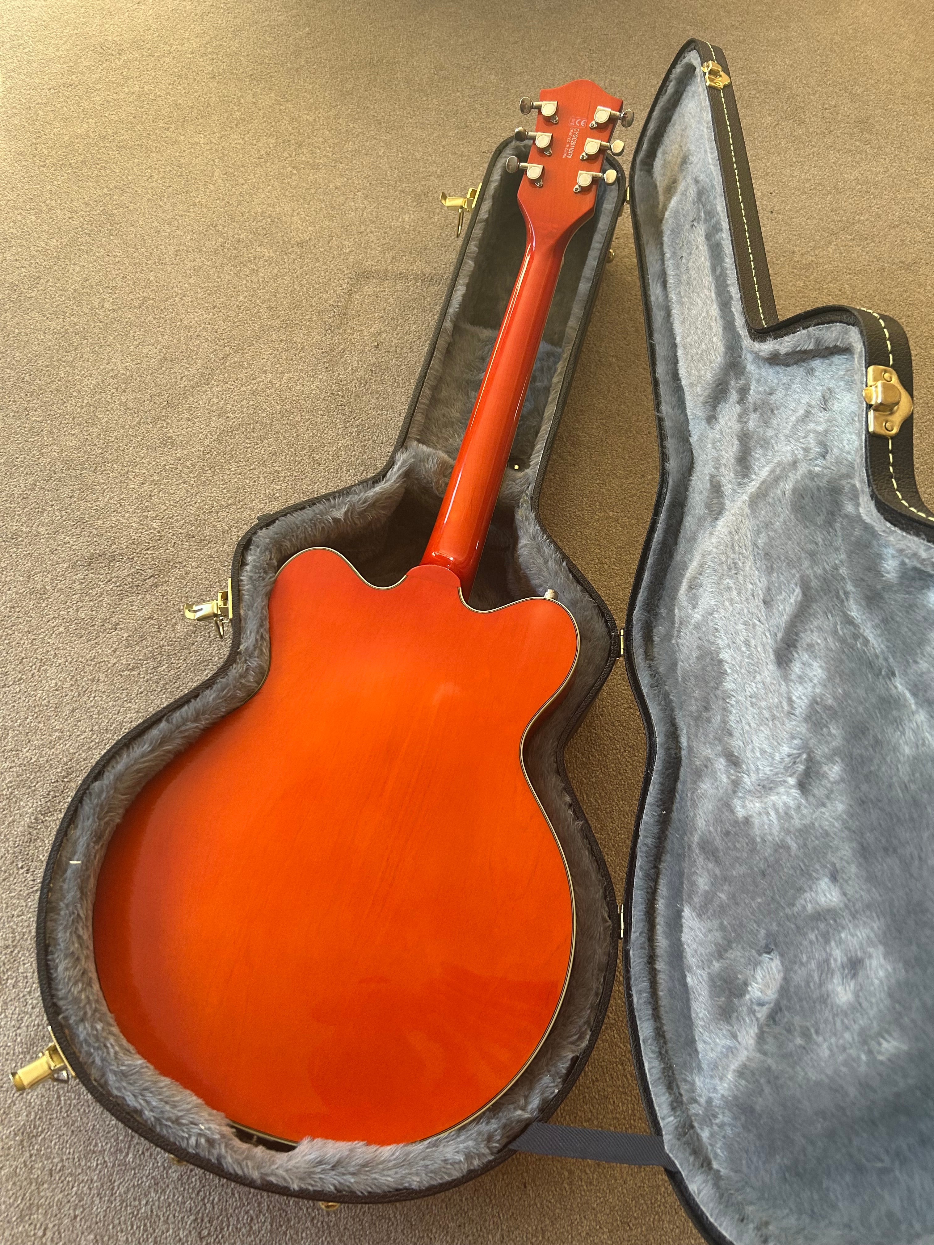 Gretsch G5622T Electromatic Center Block Double Cutaway with Bigsby Laurel Fretboard Orange Stain