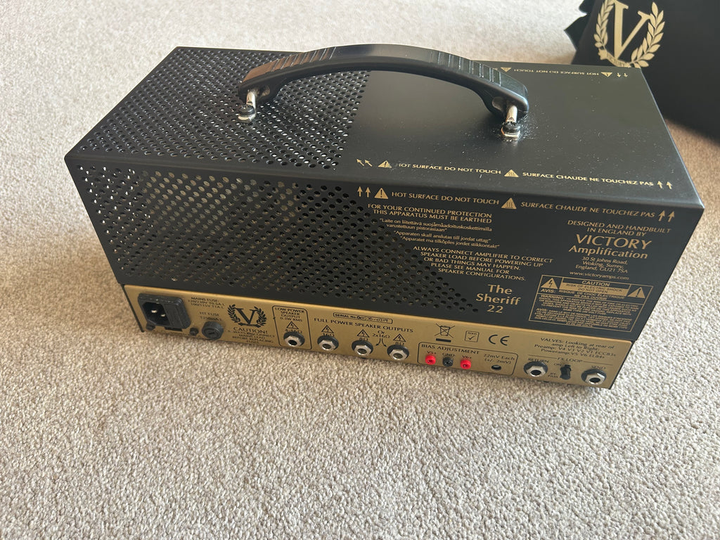 Victory Amps Sheriff 22 Compact Series 2-Channel 22-Watt Guitar Amp Head Black/Gold