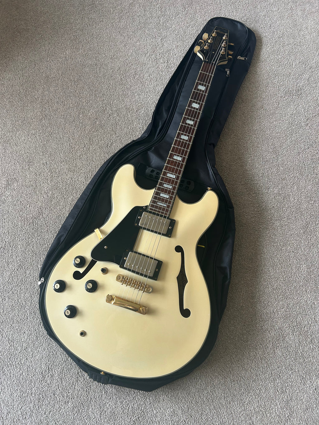 Aria Pro II TA-60 White Metallic Left Handed