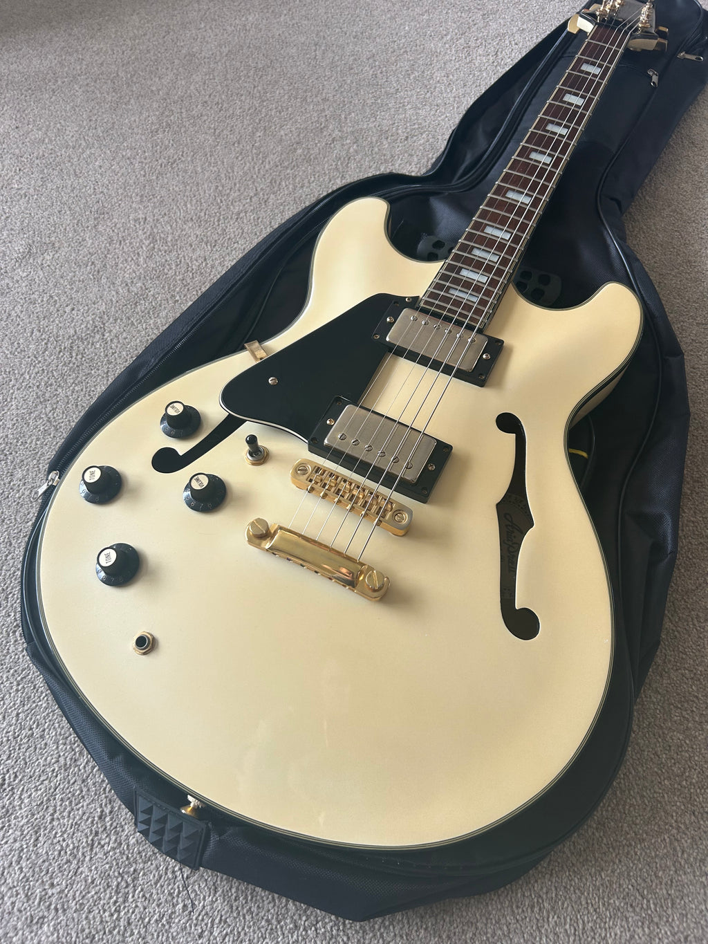 Aria Pro II TA-60 White Metallic Left Handed