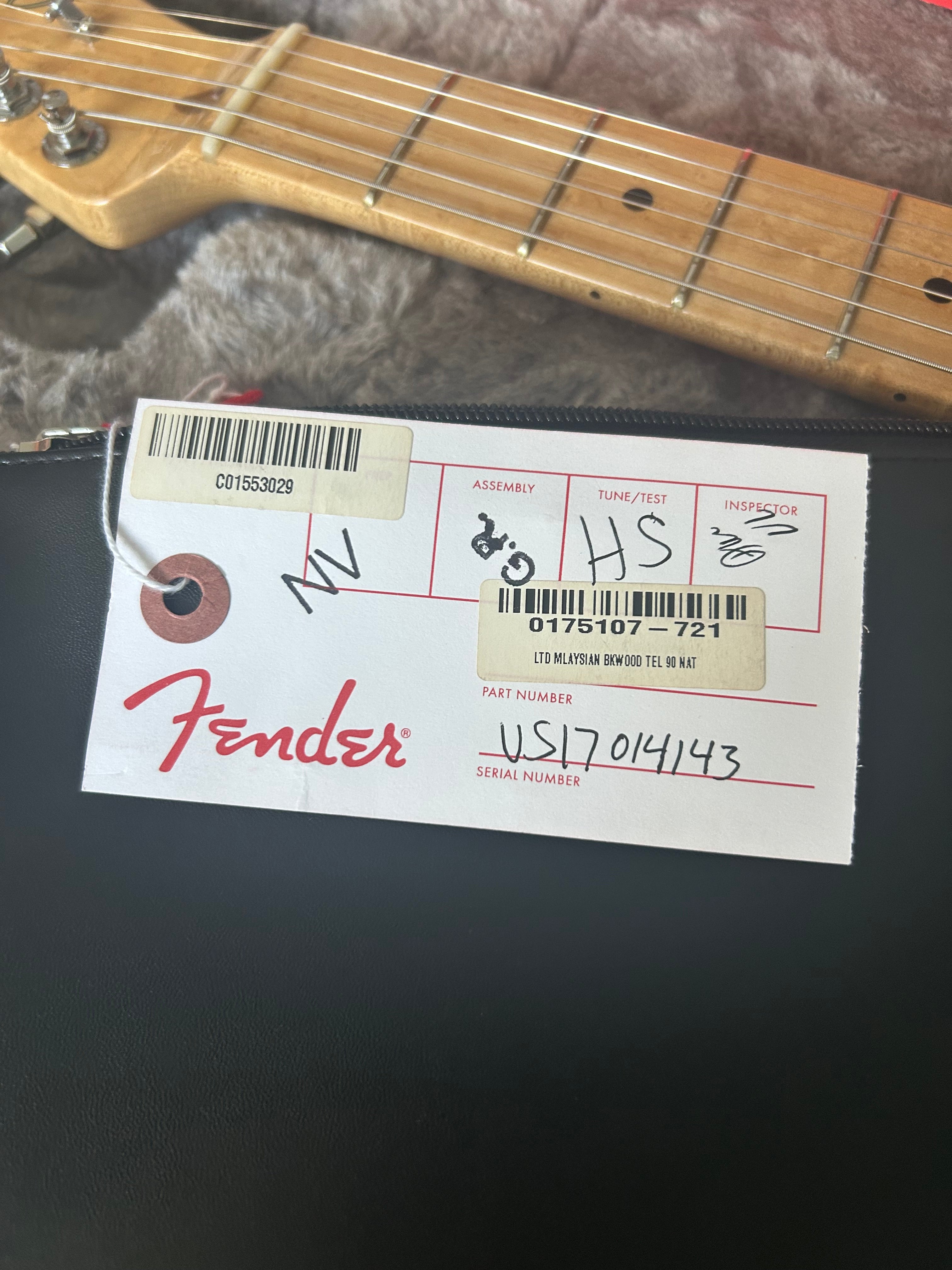 Fender American Limited Edition Exotic Malaysian Blackwood Telecaster 90