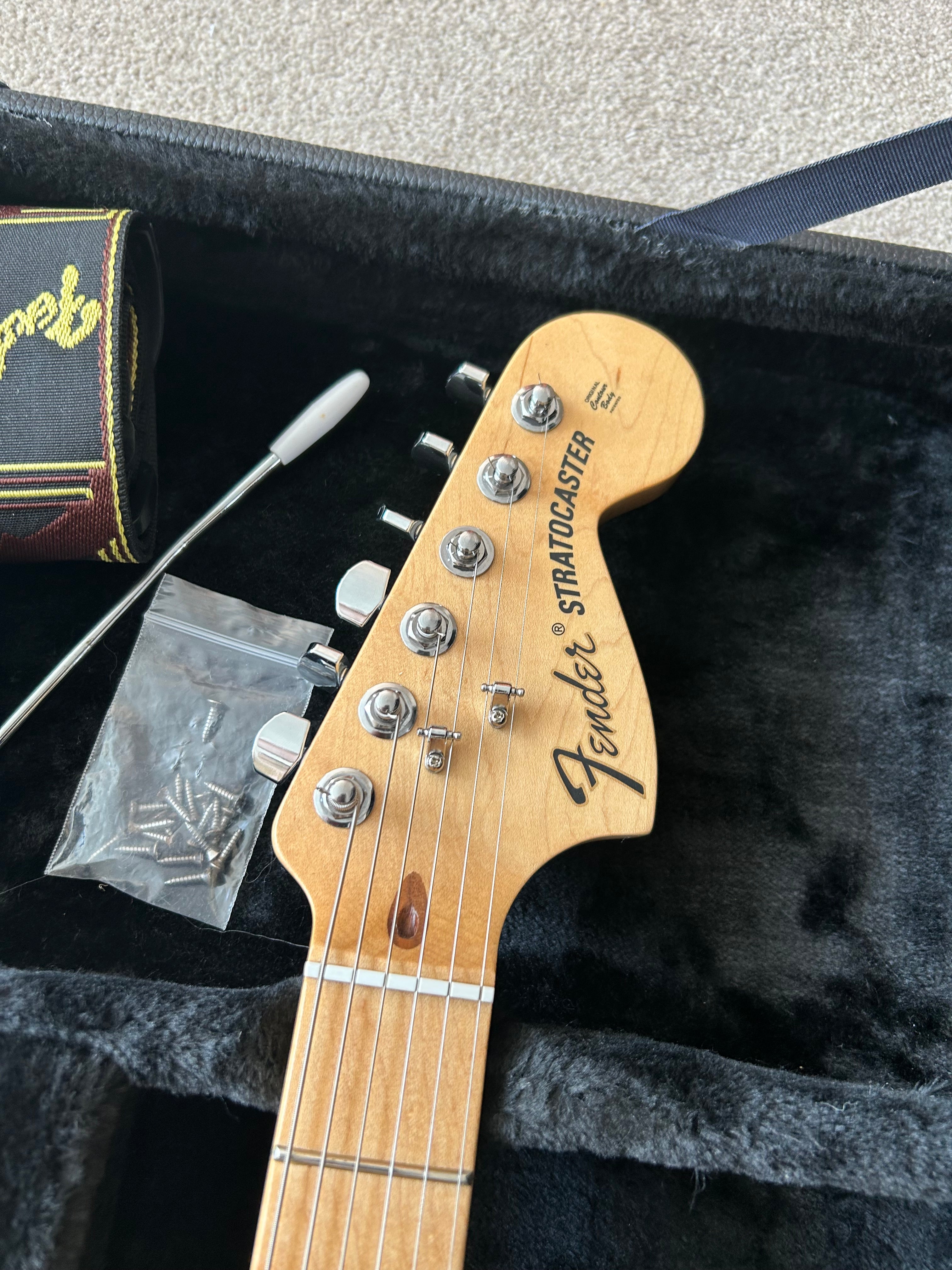 Fender American Standard 2003 Stratocaster with Replacement 2019 Fender USA Stratocaster Neck w Case