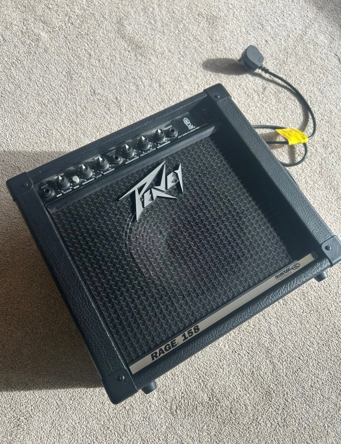 Peavey Rage 158 TransTube Series 10-Watt 1x6" Guitar Combo Black with Silver Grille Trim